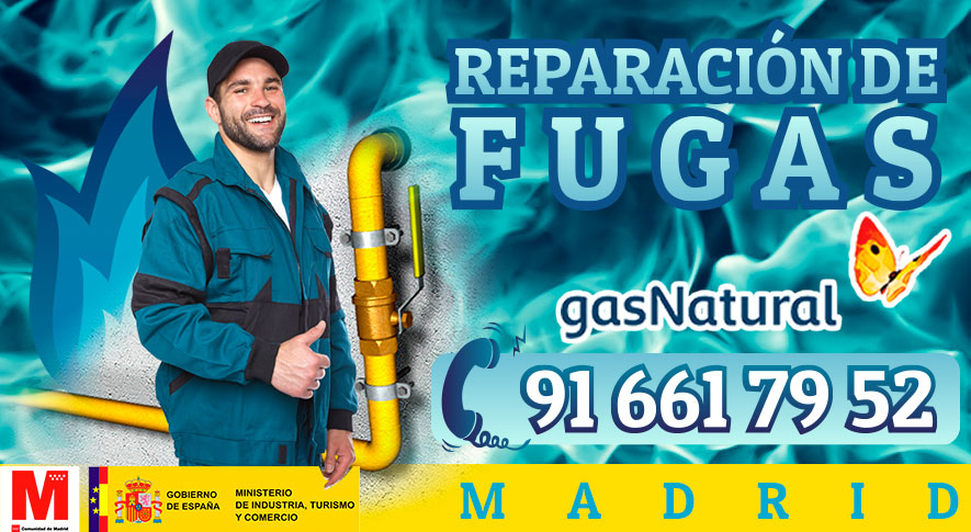 Reparación de fugas de gas natural en Madrid